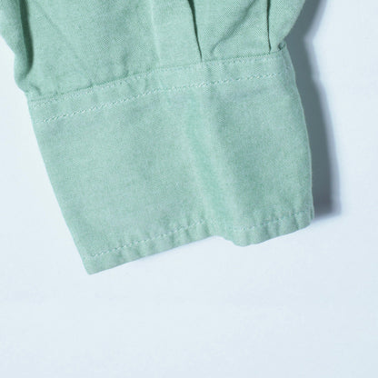 〈洗濯機可能〉ピン オックス 刺繍 クロップド シャツ