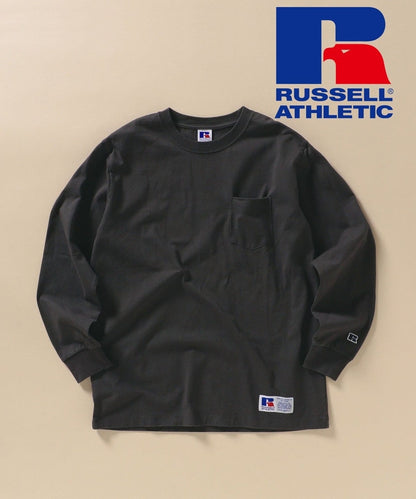 【SHIPS別注】RUSSELL ATHLETIC: ユーズド加工 ロンT 20FW