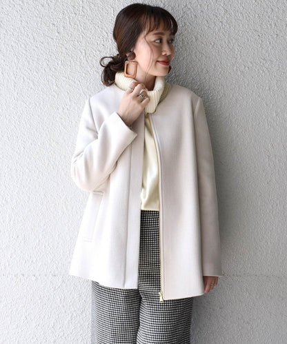 Khaju:ノーカラーミディ2WAYコート19FW
