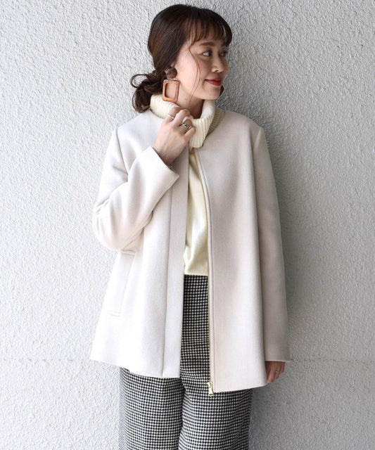 Khaju:ノーカラーミディ2WAYコート19FW