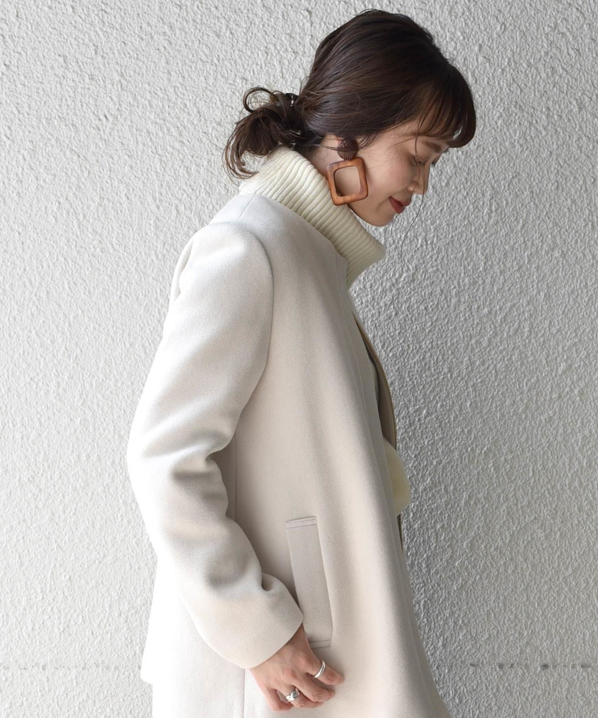 Khaju:ノーカラーミディ2WAYコート19FW