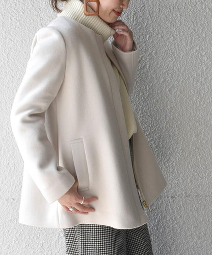 Khaju:ノーカラーミディ2WAYコート19FW