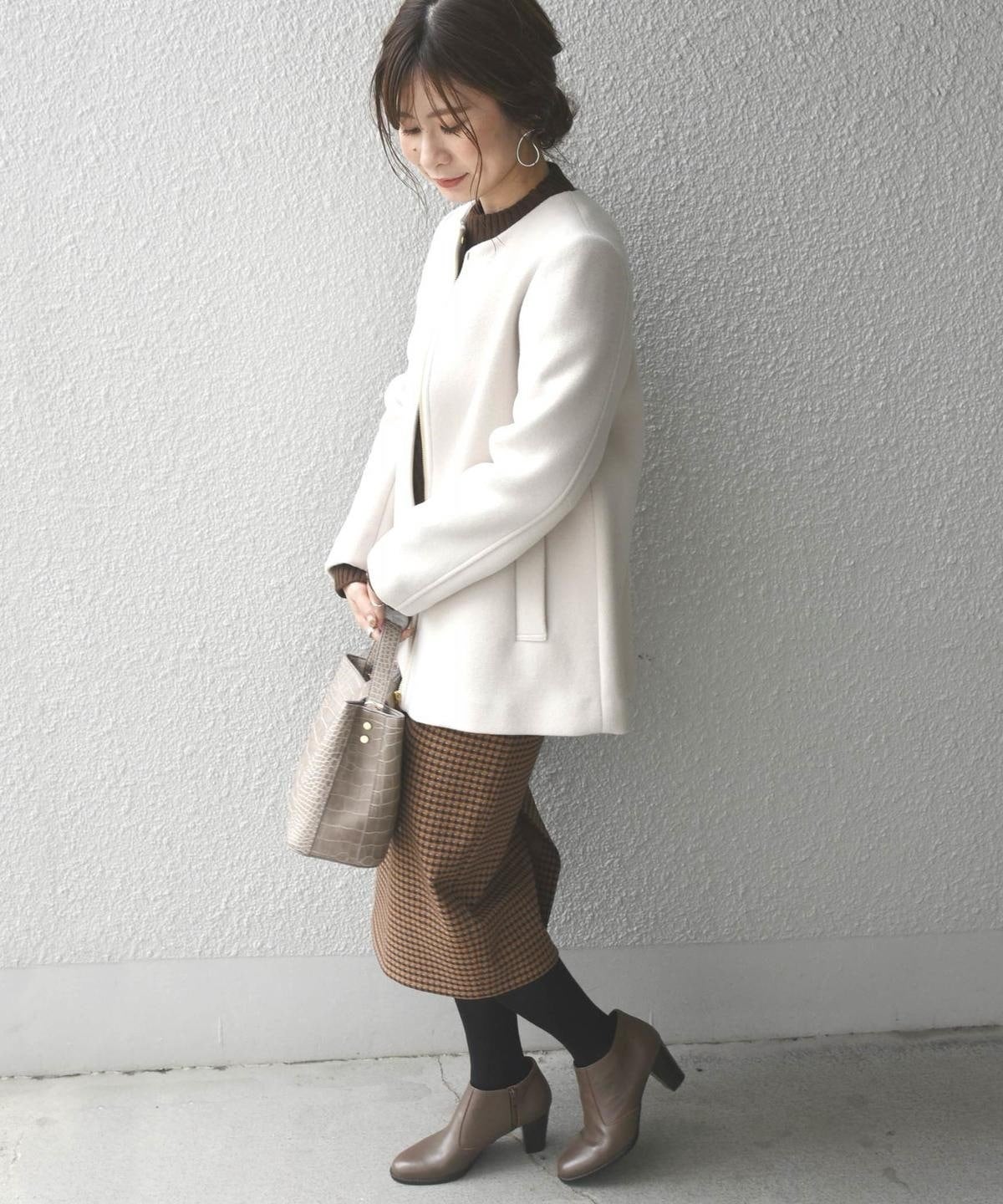 Khaju:ノーカラーミディ2WAYコート19FW