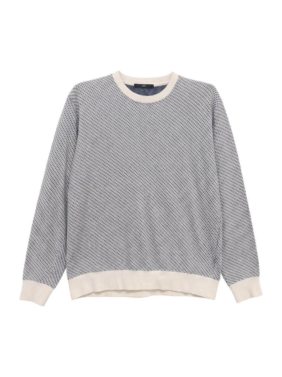 SHIPS: ジャカード バーズアイ ロングスリーブ カットソー (ロンT)