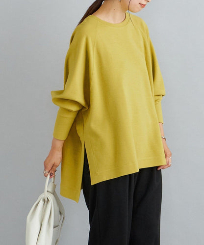 〈手洗い可能〉ウール混ジャージードルマンプルオーバー