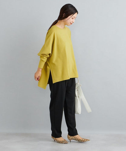 〈手洗い可能〉ウール混ジャージードルマンプルオーバー