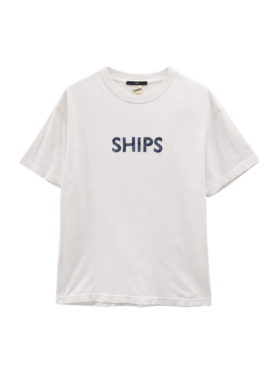 SHIPS: SHIPS ロゴ ペイズリー/フラワー/レオパード柄 Tシャツ