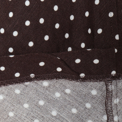 〈手洗い可能〉リネンレーヨンドット/ソリッドセミフレアスカート