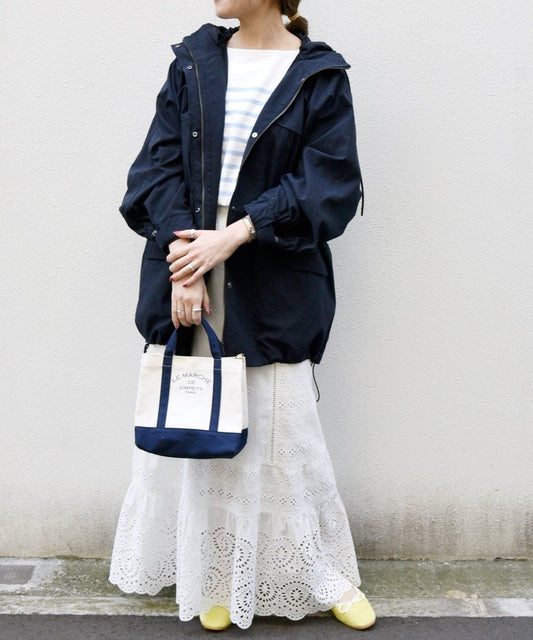 SHIPS any:〈ウォッシャブル〉フーディー ドロスト デザイン ブルゾン