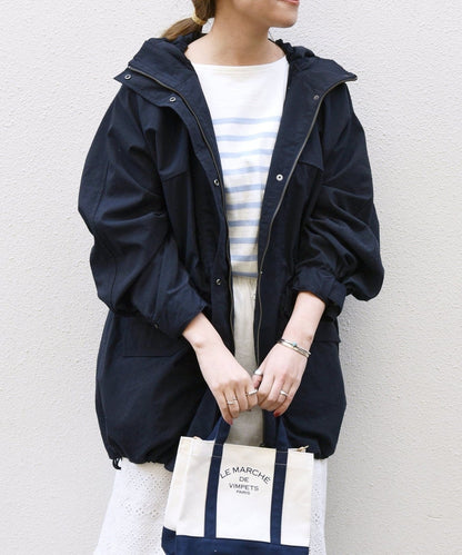 SHIPS any:〈ウォッシャブル〉フーディー ドロスト デザイン ブルゾン