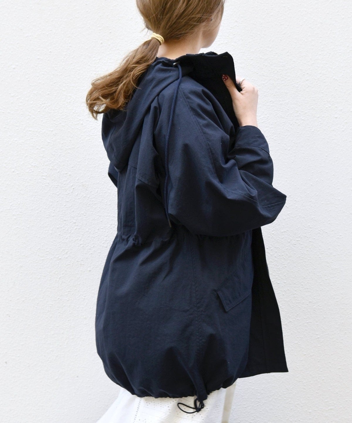 SHIPS any:〈ウォッシャブル〉フーディー ドロスト デザイン ブルゾン