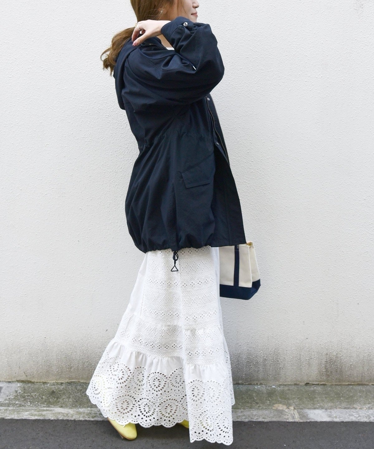 SHIPS any:〈ウォッシャブル〉フーディー ドロスト デザイン ブルゾン